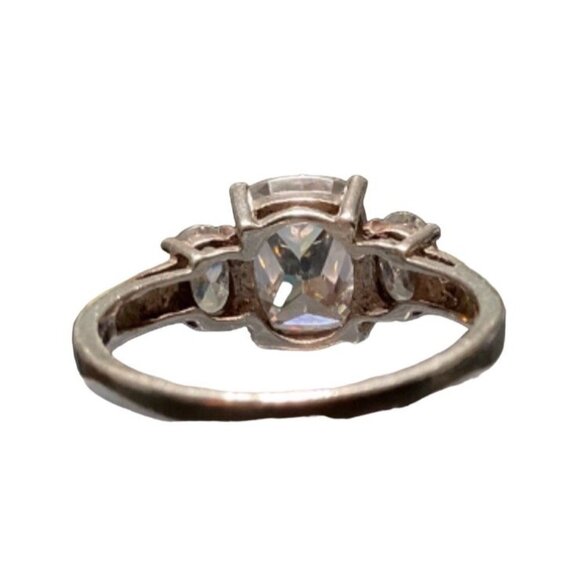 Avon Sterling Silver 925 Ring Size 9 Faceted Glass Vintage - Picture 6 of 12